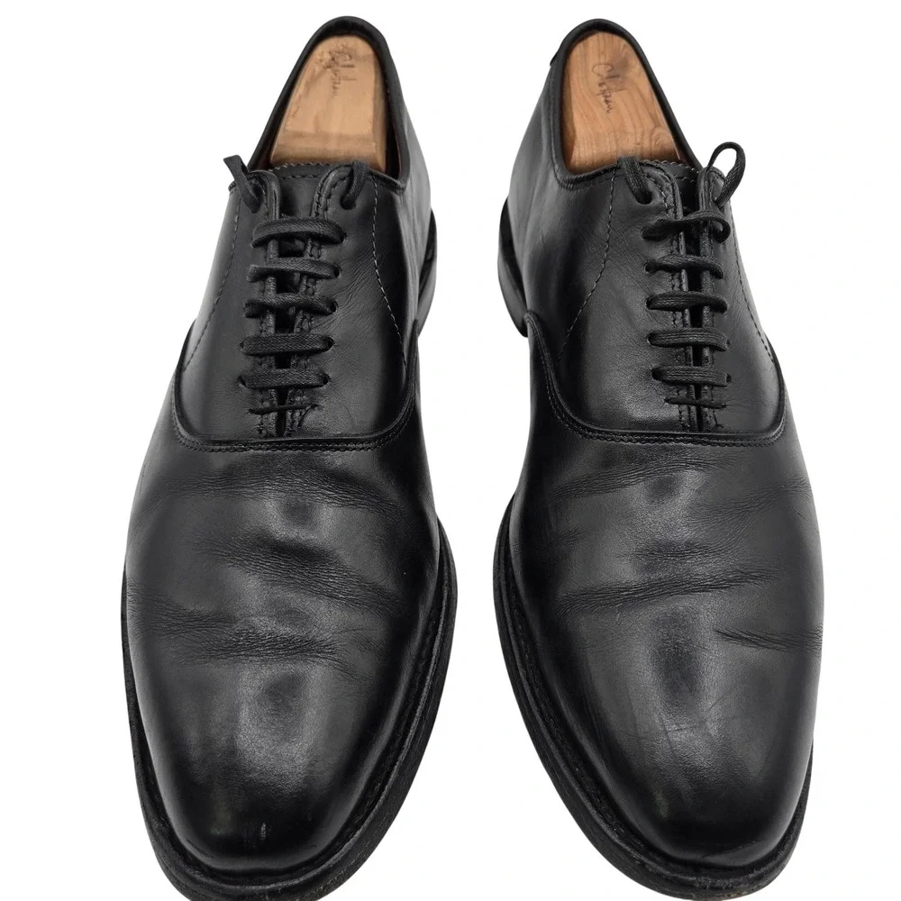 Allen Edmonds Shoes Mens Size 8.5 Black Oxford Leather Dress Made In USA